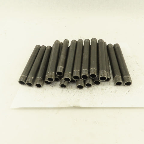 3/8" x 5-1/2" Schedule 40 Steel Welded Black Pipe Nipple Lot of 20