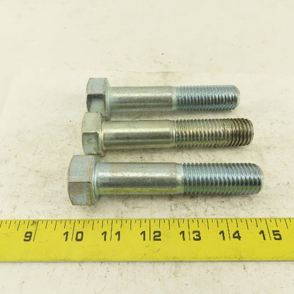 7/8-9 x 4-1/2" Hex Head Bolt Zinc Plated Lot Of 3