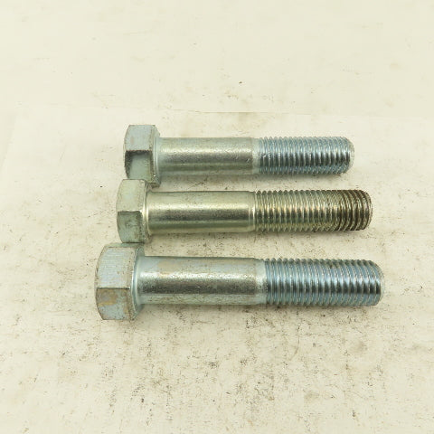 7/8-9 x 4-1/2" Hex Head Bolt Zinc Plated Lot Of 3