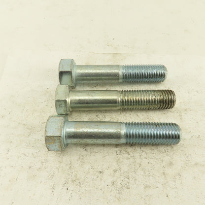 7/8-9 x 4-1/2" Hex Head Bolt Zinc Plated Lot Of 3
