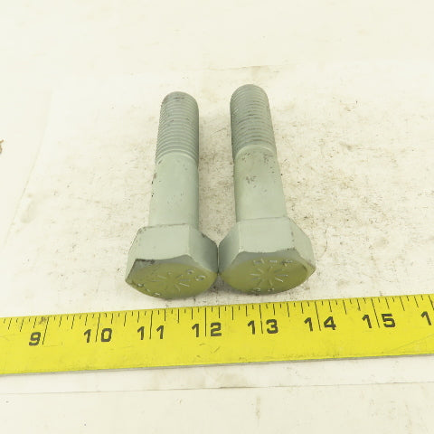 1"-8 x 4-1/2" Grade 9 Hex Head Bolt 2-1/2" Thread Length Lot Of 2