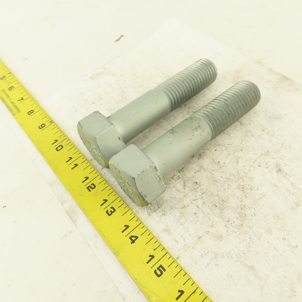 1"-8 x 4-1/2" Grade 9 Hex Head Bolt 2-1/2" Thread Length Lot Of 2