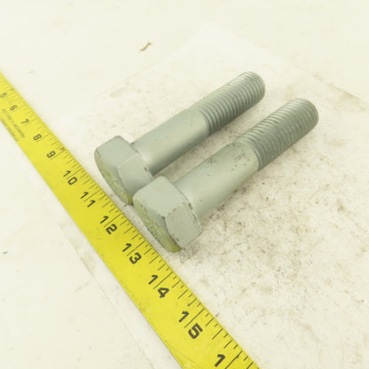 1"-8 x 4-1/2" Grade 9 Hex Head Bolt 2-1/2" Thread Length Lot Of 2