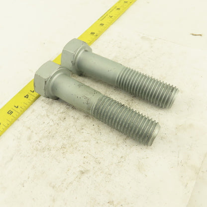 1"-8 x 4-1/2" Grade 9 Hex Head Bolt 2-1/2" Thread Length Lot Of 2