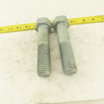 1"-8 x 4-1/2" Grade 9 Hex Head Bolt 2-1/2" Thread Length Lot Of 2