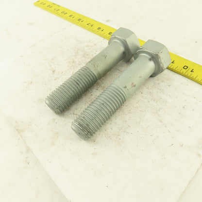 1"-8 x 4-1/2" Grade 9 Hex Head Bolt 2-1/2" Thread Length Lot Of 2