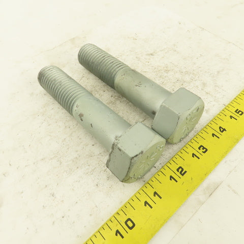 1"-8 x 4-1/2" Grade 9 Hex Head Bolt 2-1/2" Thread Length Lot Of 2