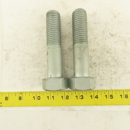 1"-8 x 4-1/2" Grade 9 Hex Head Bolt 2-1/2" Thread Length Lot Of 2