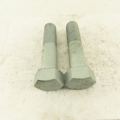 1"-8 x 4-1/2" Grade 9 Hex Head Bolt 2-1/2" Thread Length Lot Of 2