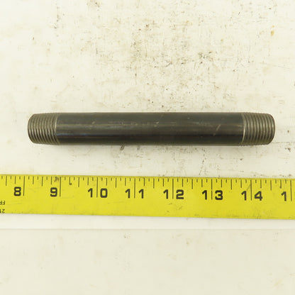 1/2" x 6" Schedule 40 Steel Welded Black Pipe Nipple Lot of 12