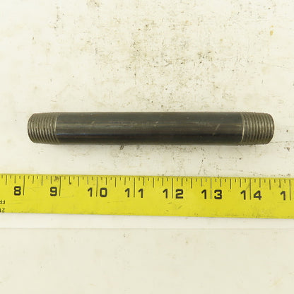 1/2" x 6" Schedule 40 Steel Welded Black Pipe Nipple Lot of 12