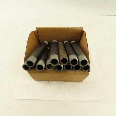 1/2" x 6" Schedule 40 Steel Welded Black Pipe Nipple Lot of 12