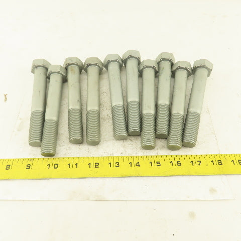 3/4-10 x 5" Grade 9 Hex Head Bolt 1-3/4" Thread Length Lot Of 10