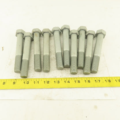 3/4-10 x 5" Grade 9 Hex Head Bolt 1-3/4" Thread Length Lot Of 10