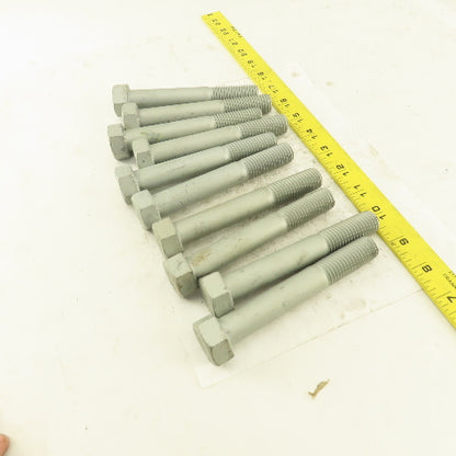 3/4-10 x 5" Grade 9 Hex Head Bolt 1-3/4" Thread Length Lot Of 10
