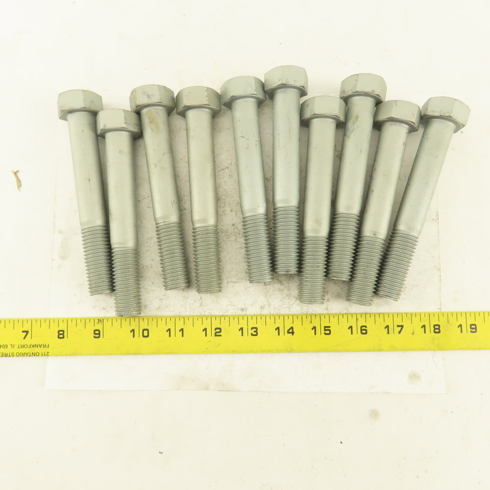 3/4-10 x 5" Grade 9 Hex Head Bolt 1-3/4" Thread Length Lot Of 10