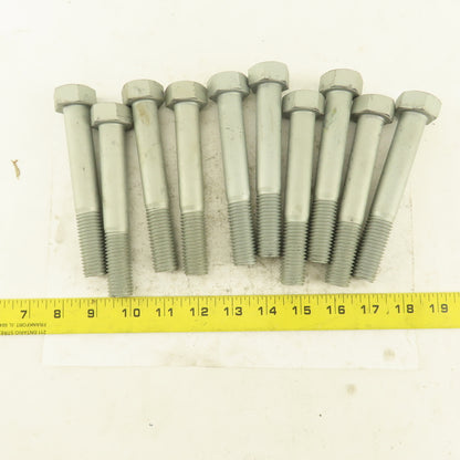 3/4-10 x 5" Grade 9 Hex Head Bolt 1-3/4" Thread Length Lot Of 10