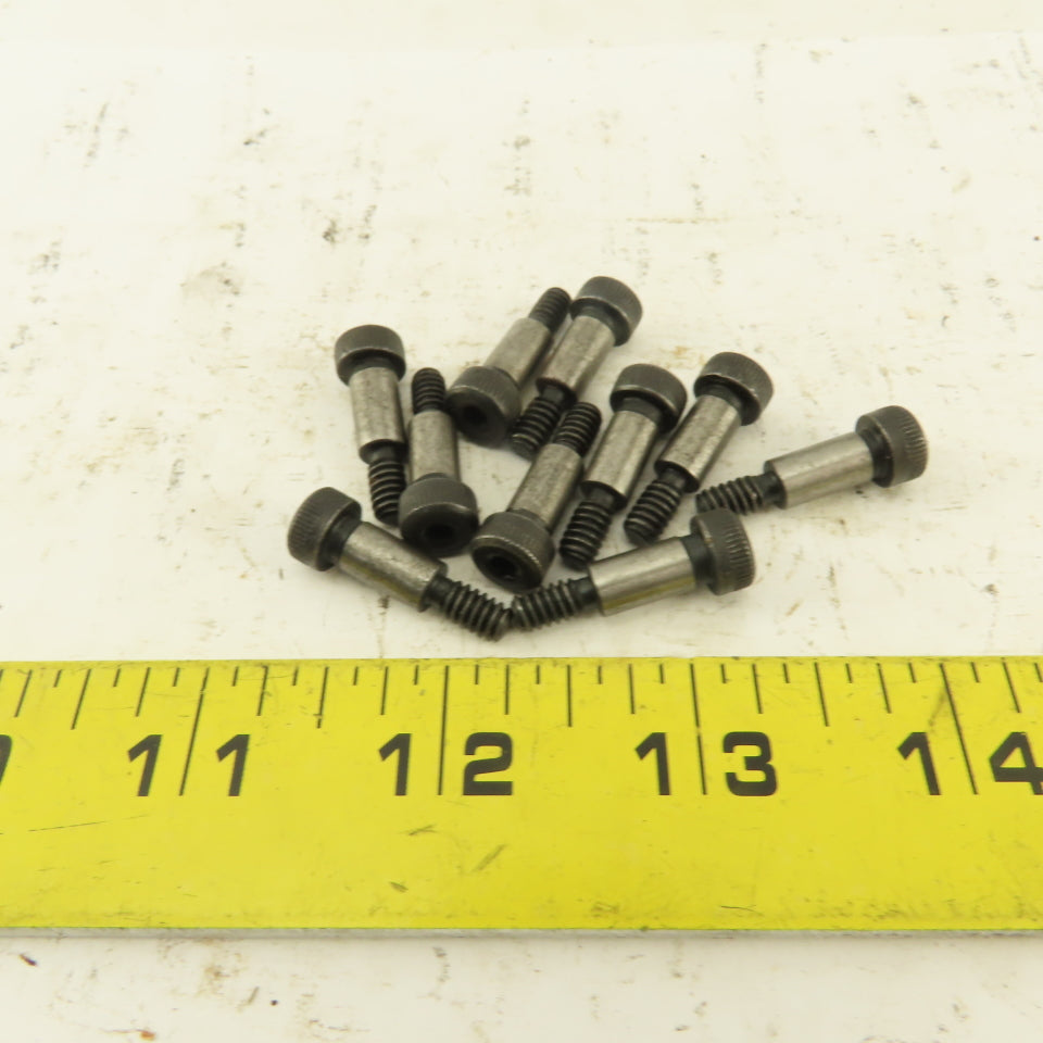 1/4" Shoulder Dia. X 1/2" Length #10-24 Hex Socket Shoulder Bolt Lot Of 10
