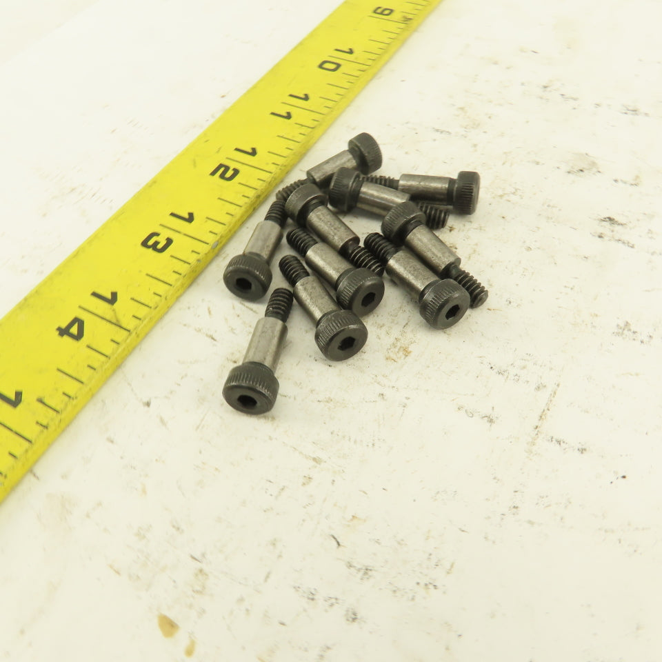 1/4" Shoulder Dia. X 1/2" Length #10-24 Hex Socket Shoulder Bolt Lot Of 10