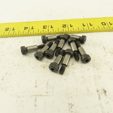 1/4" Shoulder Dia. X 1/2" Length #10-24 Hex Socket Shoulder Bolt Lot Of 10