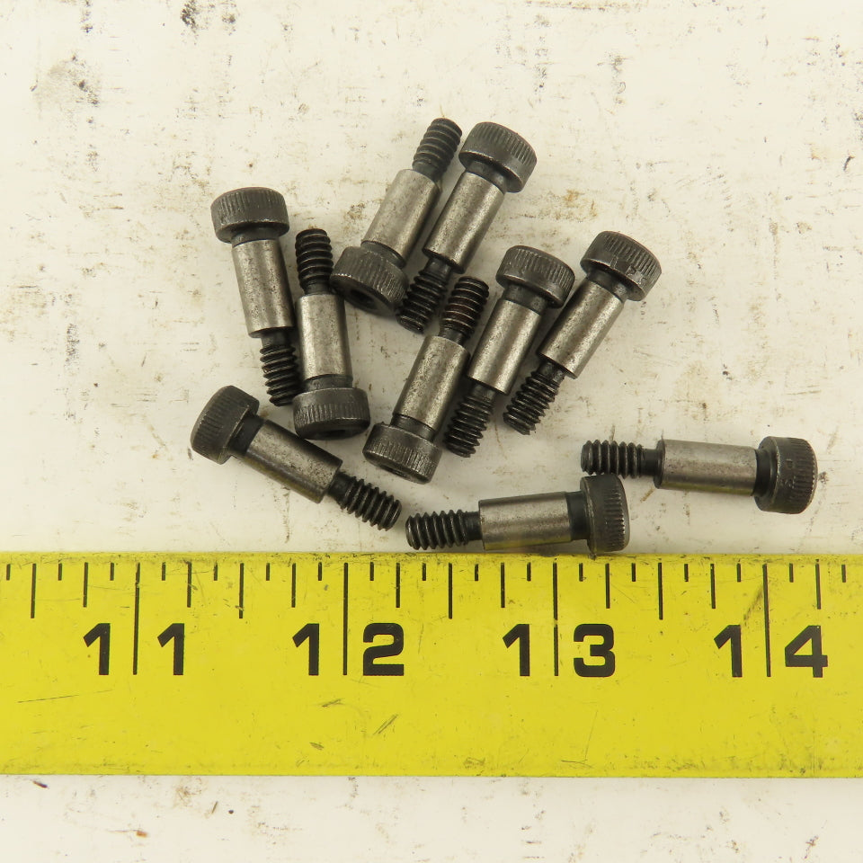 1/4" Shoulder Dia. X 1/2" Length #10-24 Hex Socket Shoulder Bolt Lot Of 10