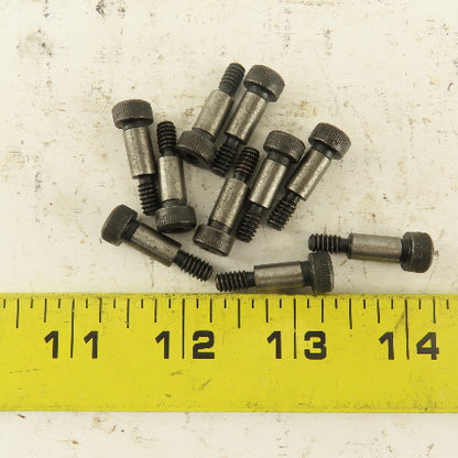 1/4" Shoulder Dia. X 1/2" Length #10-24 Hex Socket Shoulder Bolt Lot Of 10