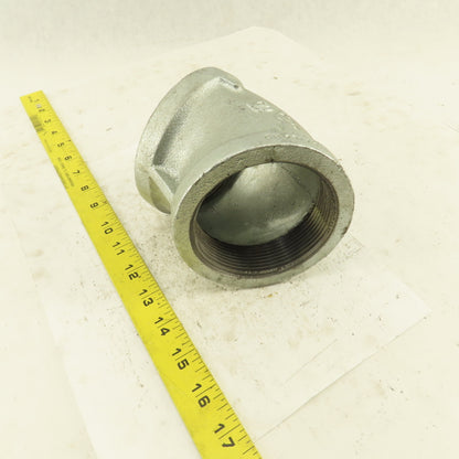 3" NPT Galvanized 45° Elbow Pipe Fitting Plumbing
