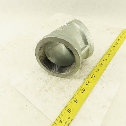 3" NPT Galvanized 45° Elbow Pipe Fitting Plumbing