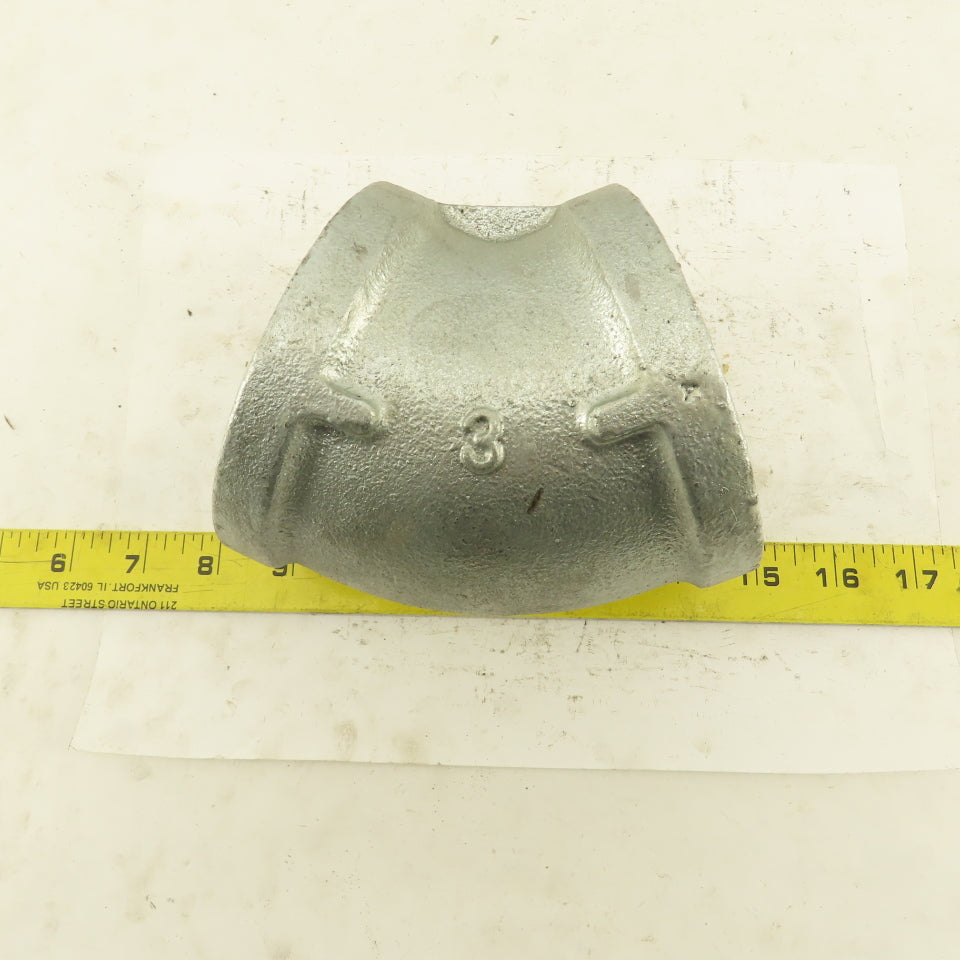 3" NPT Galvanized 45° Elbow Pipe Fitting Plumbing