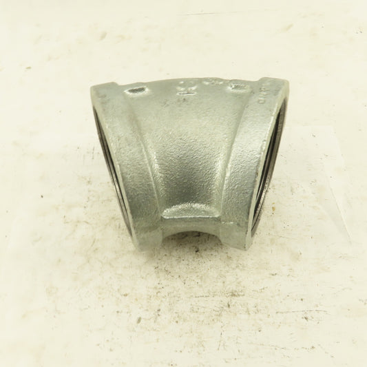 3" NPT Galvanized 45° Elbow Pipe Fitting Plumbing