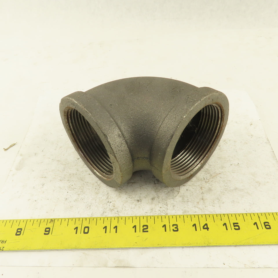 2-1/2" NPT Schedule 40 Class 150 Malleable Iron 90° Elbow Pipe Fitting Plumbing