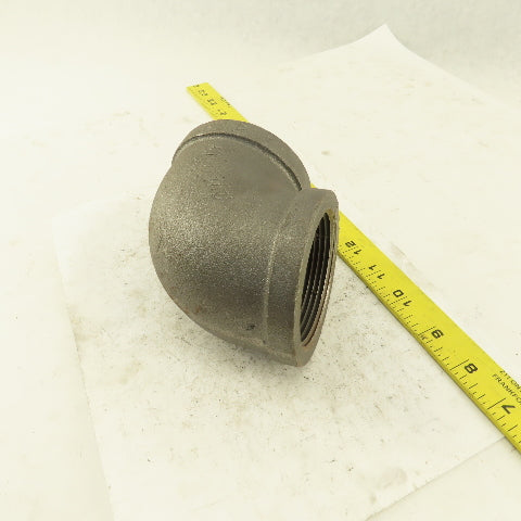 2-1/2" NPT Schedule 40 Class 150 Malleable Iron 90° Elbow Pipe Fitting Plumbing