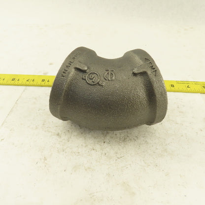 2-1/2" NPT Class 150 Malleable Iron 45° Elbow Black Pipe Fitting