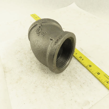 2-1/2" NPT Class 150 Malleable Iron 45° Elbow Black Pipe Fitting