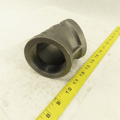 2-1/2" NPT Class 150 Malleable Iron 45° Elbow Black Pipe Fitting