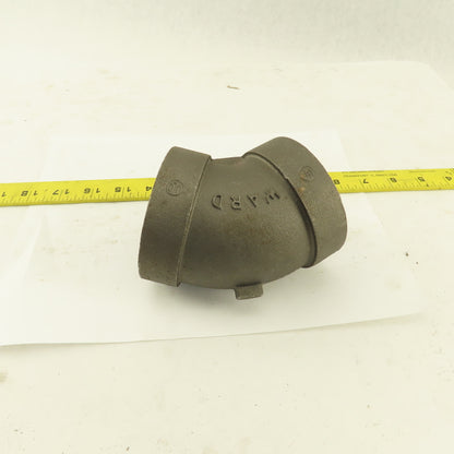 Ward 2" NPT Class 300 Malleable Iron 45° Elbow Black Pipe Fitting