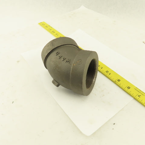 Ward 2" NPT Class 300 Malleable Iron 45° Elbow Black Pipe Fitting