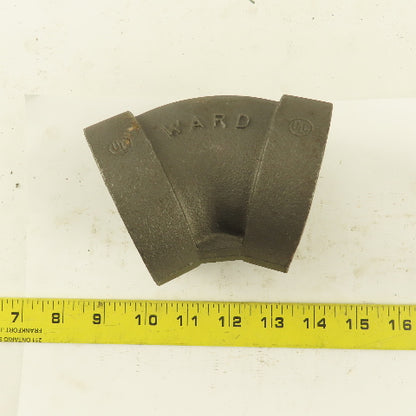 Ward 2" NPT Class 300 Malleable Iron 45° Elbow Black Pipe Fitting