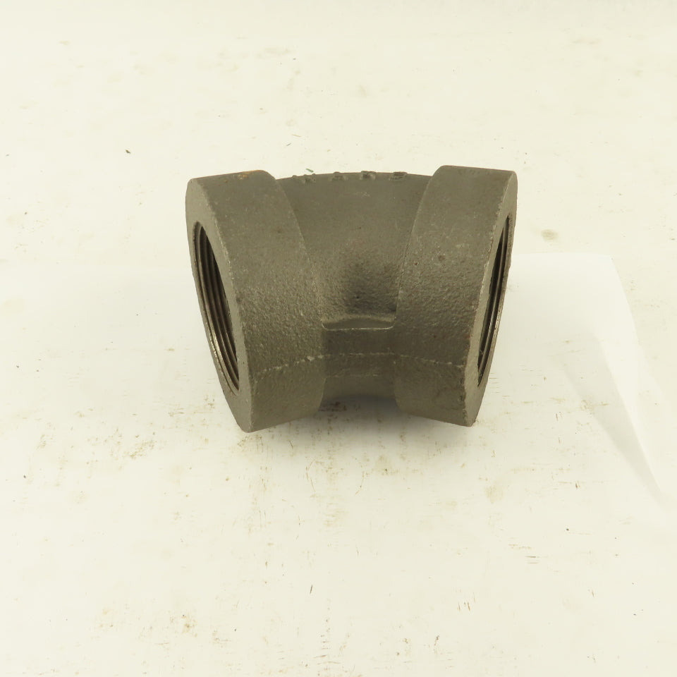 Ward 2" NPT Class 300 Malleable Iron 45° Elbow Black Pipe Fitting