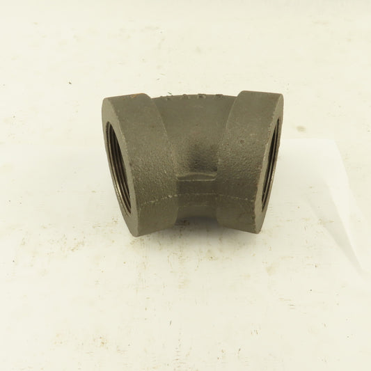 Ward 2" NPT Class 300 Malleable Iron 45° Elbow Black Pipe Fitting