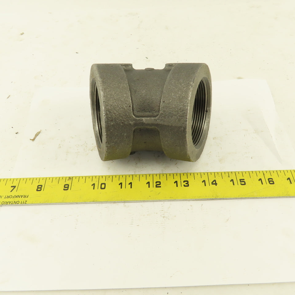 2" NPT Class 300 Malleable Iron 45° Elbow Black Pipe Fitting