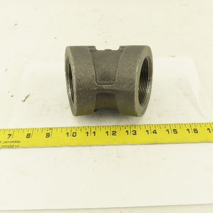 2" NPT Class 300 Malleable Iron 45° Elbow Black Pipe Fitting