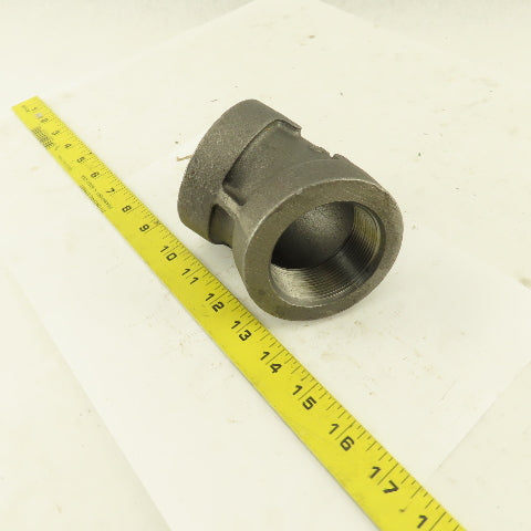 2" NPT Class 300 Malleable Iron 45° Elbow Black Pipe Fitting