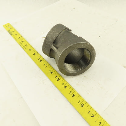 2" NPT Class 300 Malleable Iron 45° Elbow Black Pipe Fitting