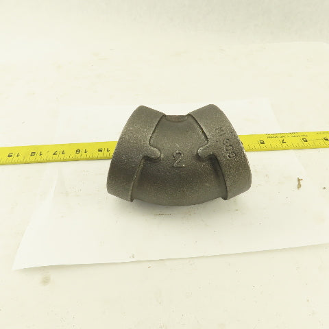 2" NPT Class 300 Malleable Iron 45° Elbow Black Pipe Fitting