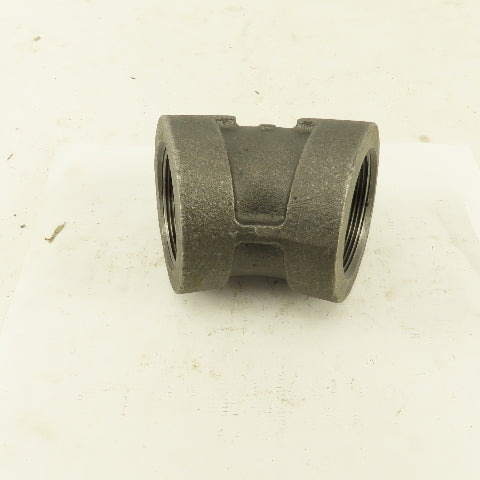 2" NPT Class 300 Malleable Iron 45° Elbow Black Pipe Fitting