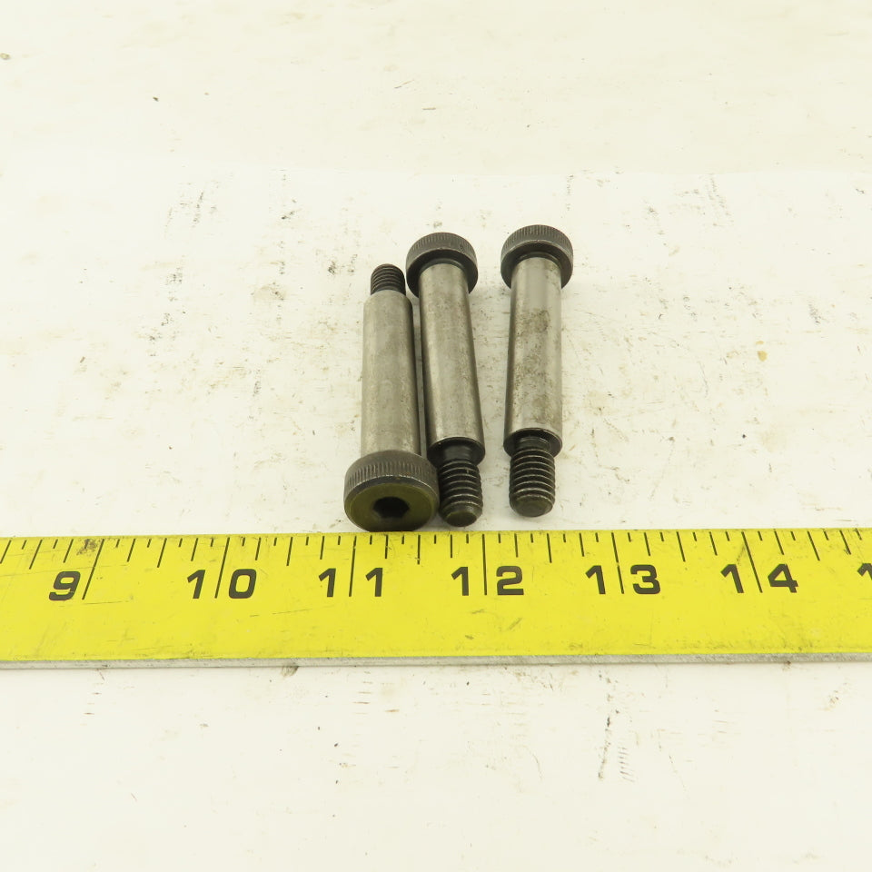 1/2" Shoulder Dia. X 2-1/4" Length 3/8-16 Hex Socket Shoulder Bolt Lot Of 3