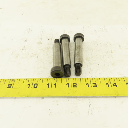 1/2" Shoulder Dia. X 2-1/4" Length 3/8-16 Hex Socket Shoulder Bolt Lot Of 3