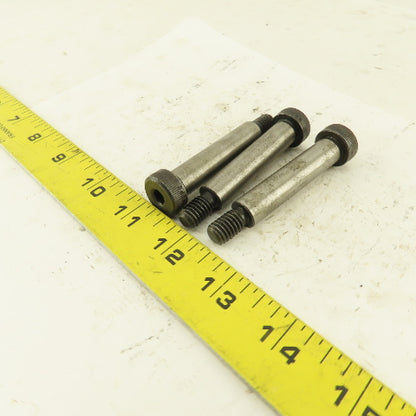 1/2" Shoulder Dia. X 2-1/4" Length 3/8-16 Hex Socket Shoulder Bolt Lot Of 3