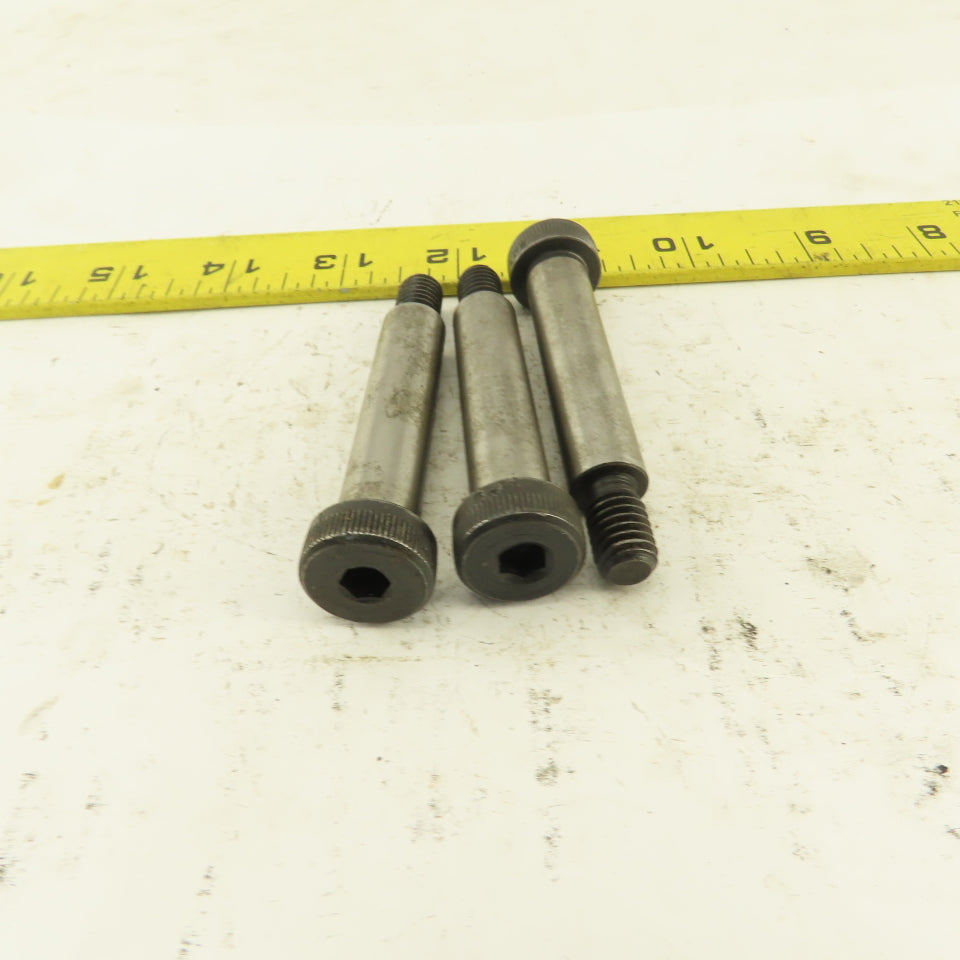 1/2" Shoulder Dia. X 2-1/4" Length 3/8-16 Hex Socket Shoulder Bolt Lot Of 3